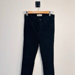 Madewell Roadtripper Mid Rise Skinny Jeans in Bennett Black Wash Size 26